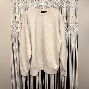 Talentless Cement Ivory Men’s Large Crewneck Sweatshirt Minimalist Lightweight